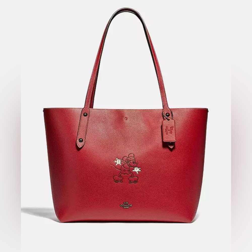 Coach Disney X Mickey Mouse motif 89975 Large central red tote bag